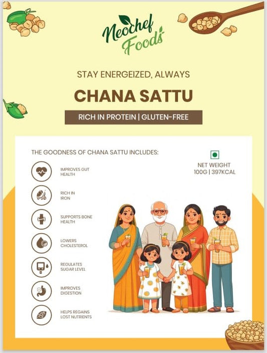 Chana Sattu with Fiber
